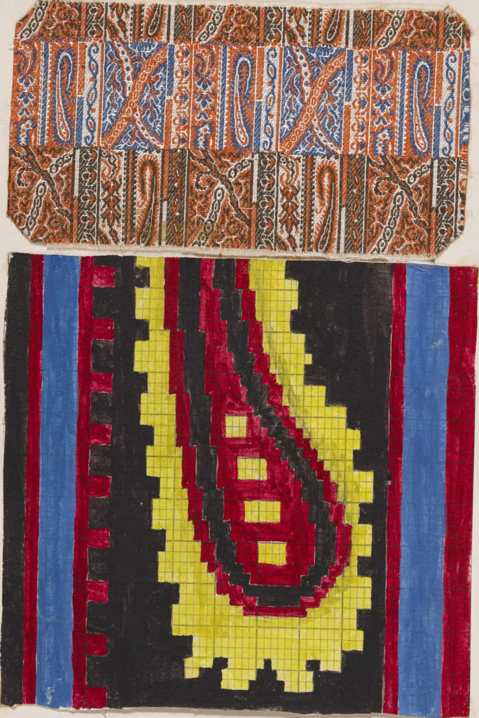 An illustration from [Weaving design book], 1890, leaf 43