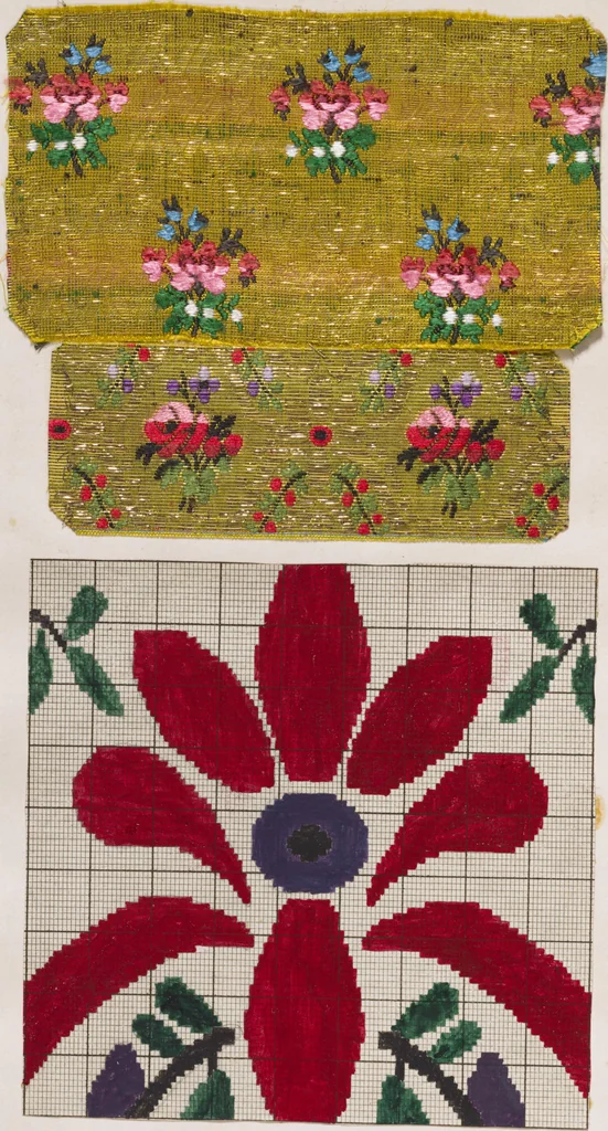 An illustration from [Weaving design book], 1890, leaf 45