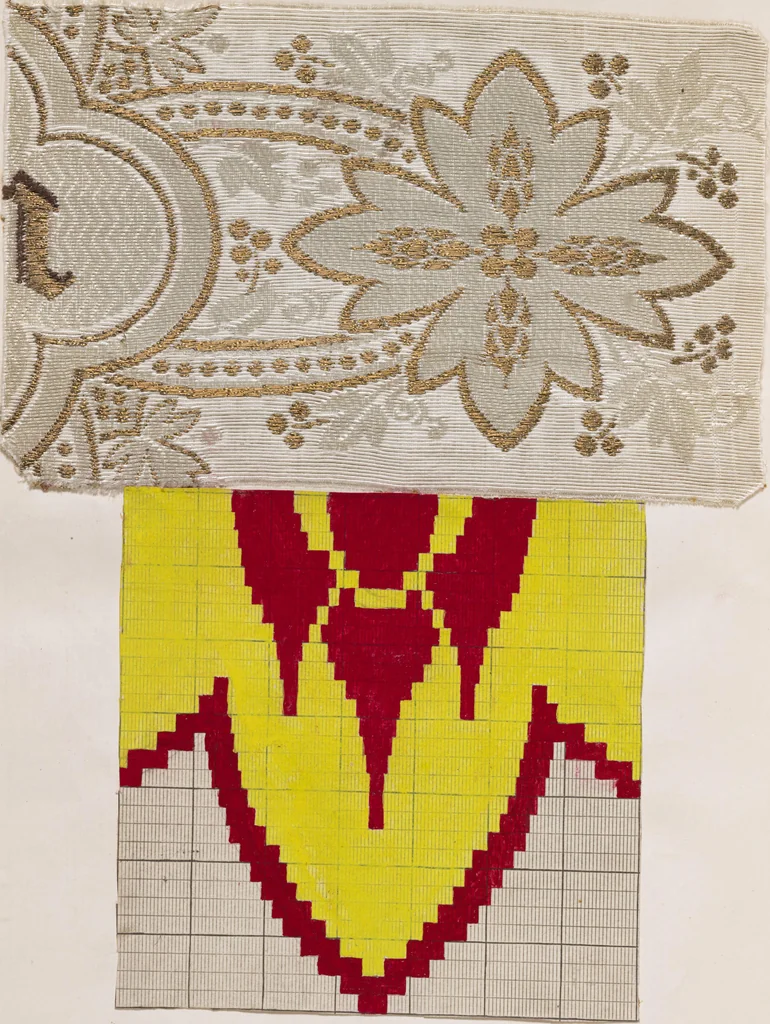 An illustration from [Weaving design book], 1890, leaf 49