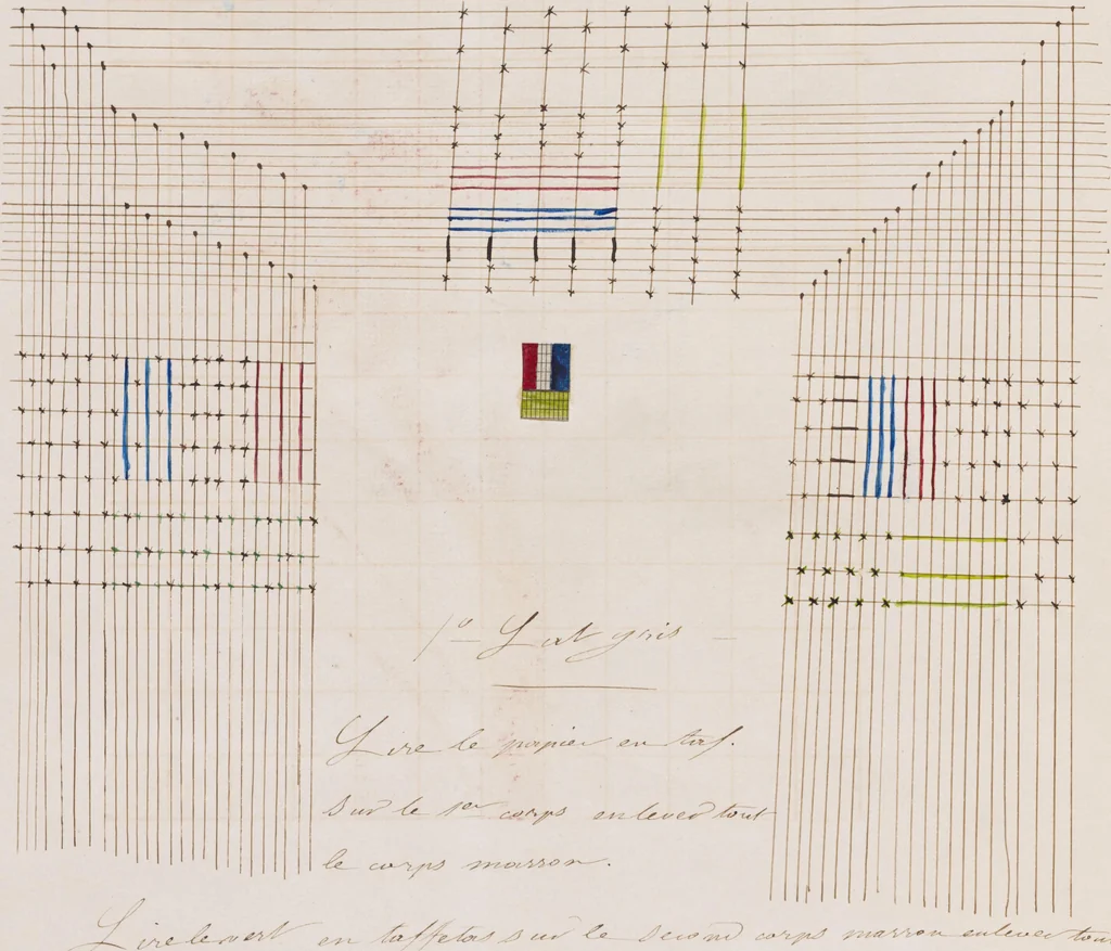 An illustration from [Weaving design book], 1890, leaf 5