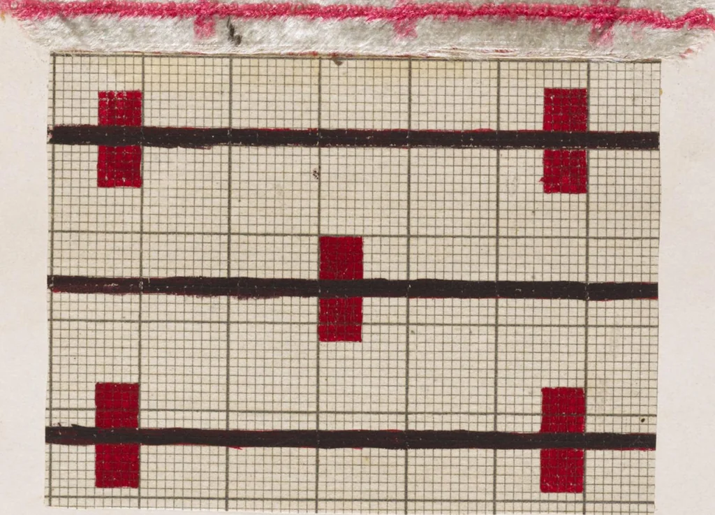 An illustration from [Weaving design book], 1890, leaf 58