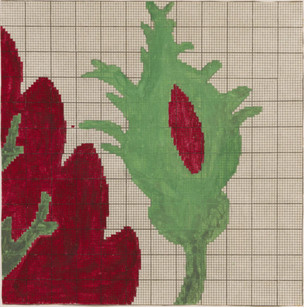 An illustration from [Weaving design book], 1890, leaf 63