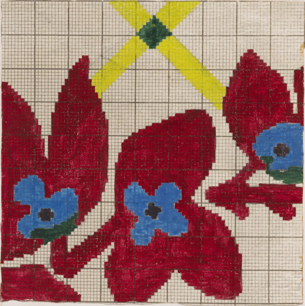 An illustration from [Weaving design book], 1890, leaf 67