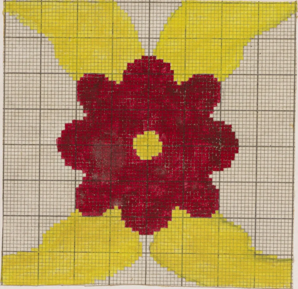 An illustration from [Weaving design book], 1890, leaf 69