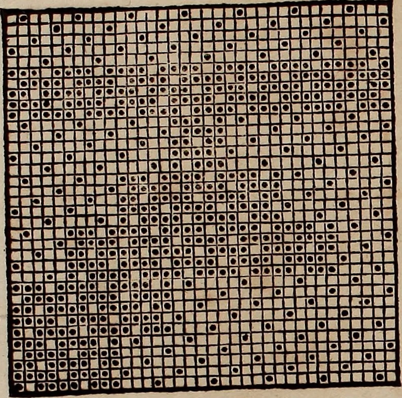 An illustration from Nützliches in lauter auserlesenen, wohl-approbirt- und meistentheils neu-inventirten Mustern bestehendes, Weber-Bild-Buch : als, zwey und siebenzig gesteinten Zeichnungen, von 15. bis auf 40. schäfftig und 32. Stück 16. und 20. schäfftigen Hin- und Wieder-Mödel, auch allerhand der nettesten Gattung von roth-gestreifften Arbeiten, sammt denen dazu gehörigen Zügen und Schnürungen : ingleichen allerhand nöthigen Bildern, auch Doppel-Kellisch, und einer Art von den Damast-Boden, 8. Flügel auf einen Bruch : dann eine Anweisung, wie sich diese Art Züg und Bilder zu halben Brüchen theilen, zerlegen, auch Doppel-Kellisch-Bilder so, wie man sie zum Gebrauch nöthig, selbst versetzen und verändern kan : wobey auch einer jeden Gattung insonderheit eine schrifftliche Anleitung voran gedruckt worden, 1740, leaf 154