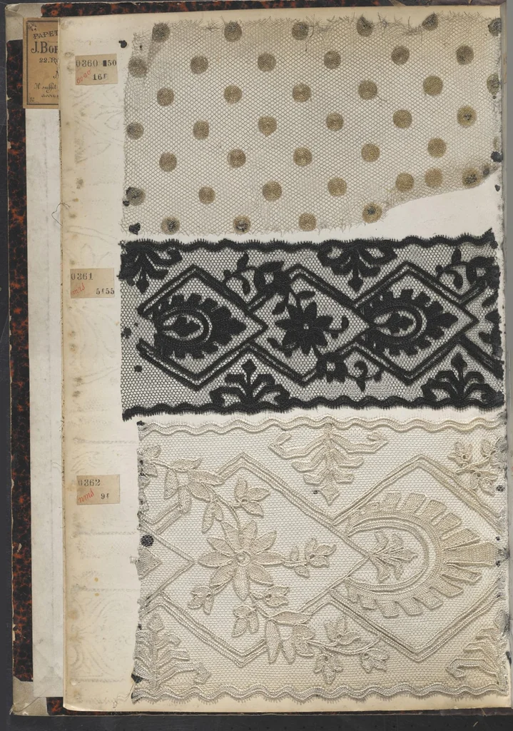 An illustration from [Sample book of trims], 1800, leaf 7