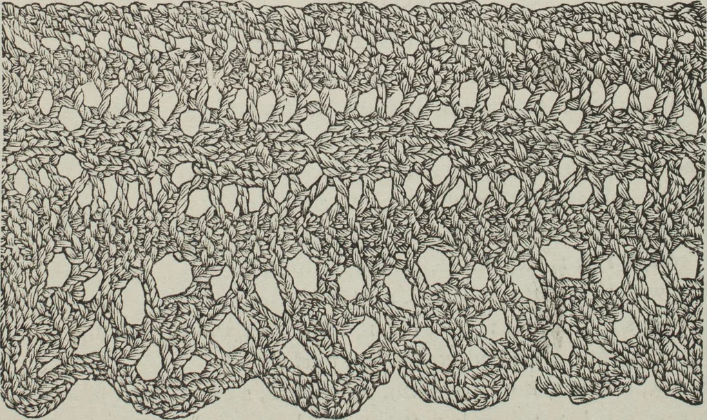 An illustration from How to use Florence knitting silk : no. 4, 1882, leaf 12