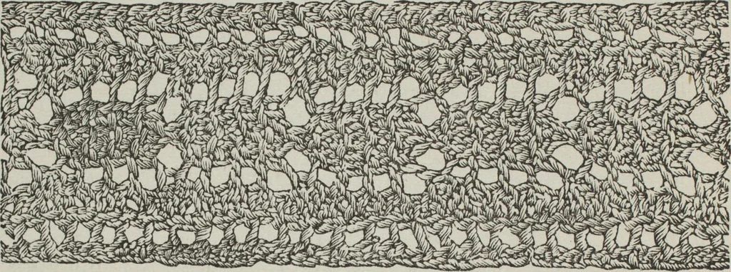 An illustration from How to use Florence knitting silk : no. 4, 1882, leaf 13