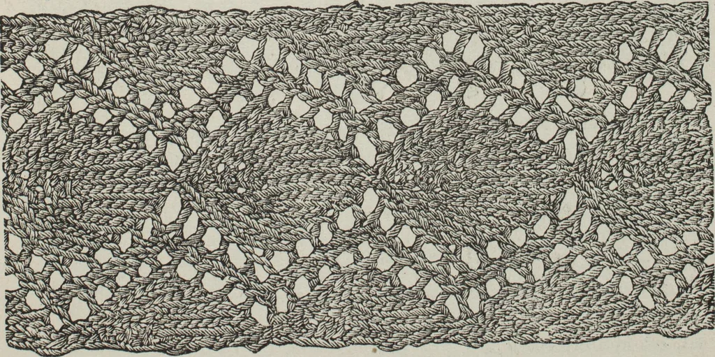 An illustration from How to use Florence knitting silk : no. 4, 1882, leaf 14