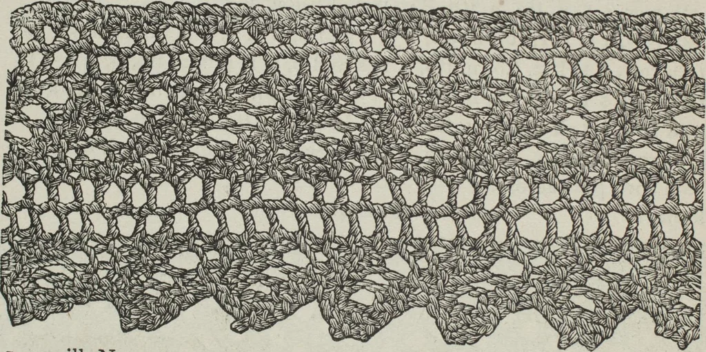 An illustration from How to use Florence knitting silk : no. 4, 1882, leaf 15