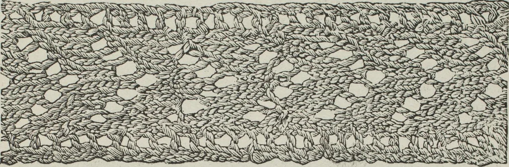 An illustration from How to use Florence knitting silk : no. 4, 1882, leaf 16