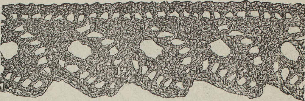 An illustration from How to use Florence knitting silk : no. 4, 1882, leaf 19