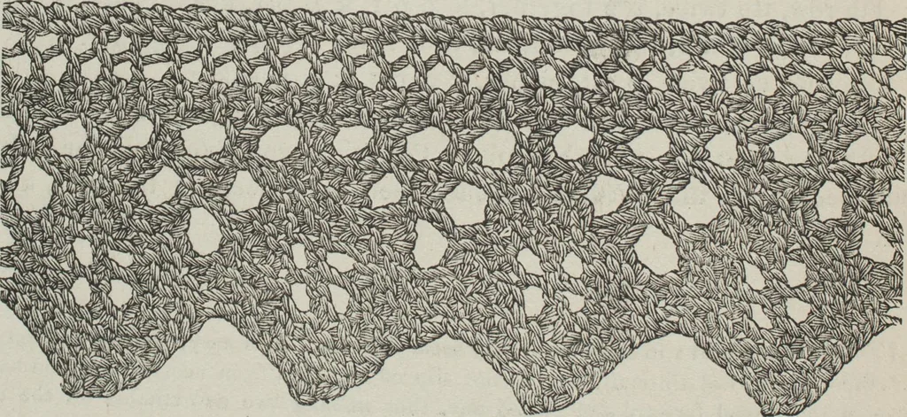 An illustration from How to use Florence knitting silk : no. 4, 1882, leaf 19