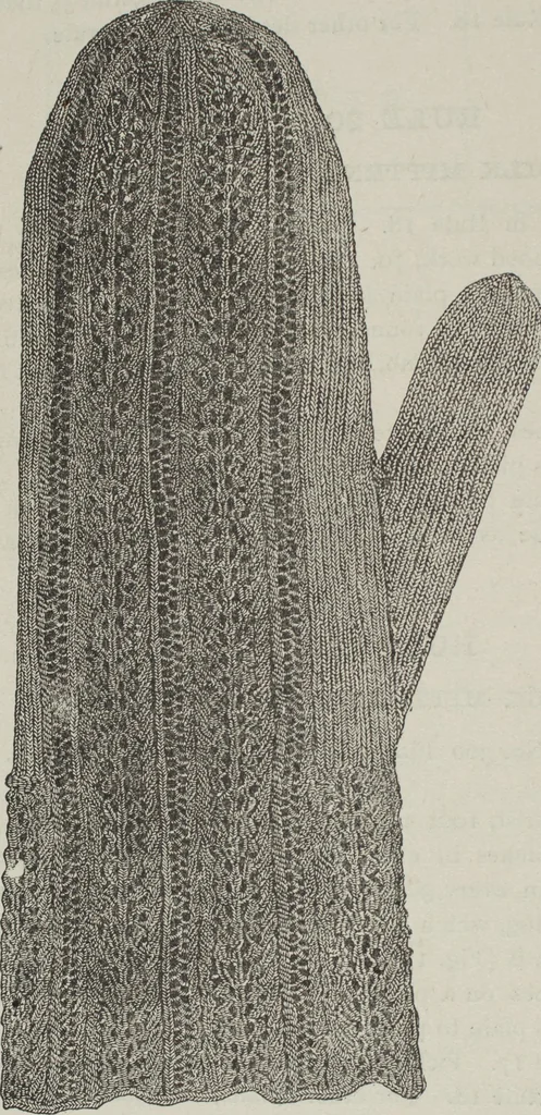 An illustration from How to use Florence knitting silk : no. 4, 1882, leaf 31