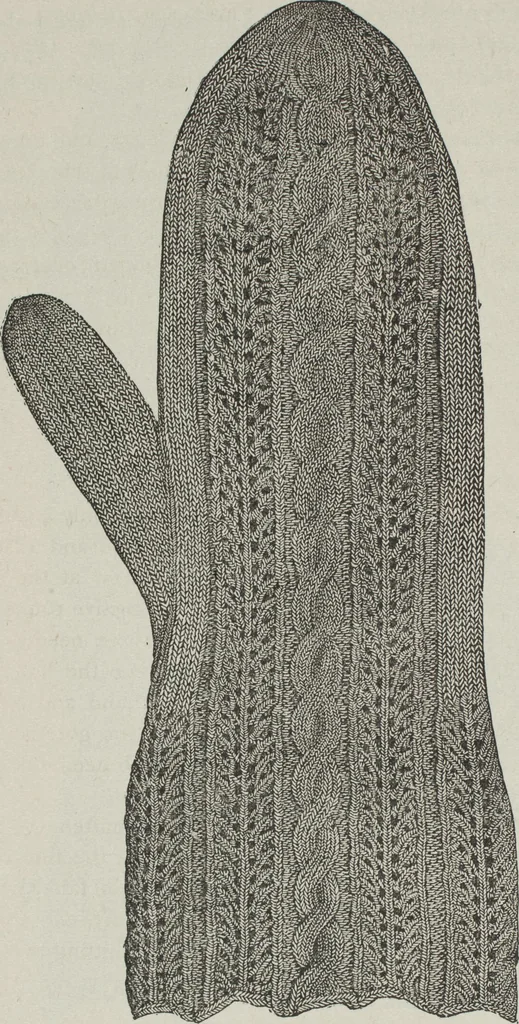 An illustration from How to use Florence knitting silk : no. 4, 1882, leaf 35