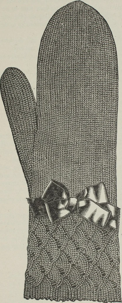 An illustration from How to use Florence knitting silk : no. 4, 1882, leaf 37