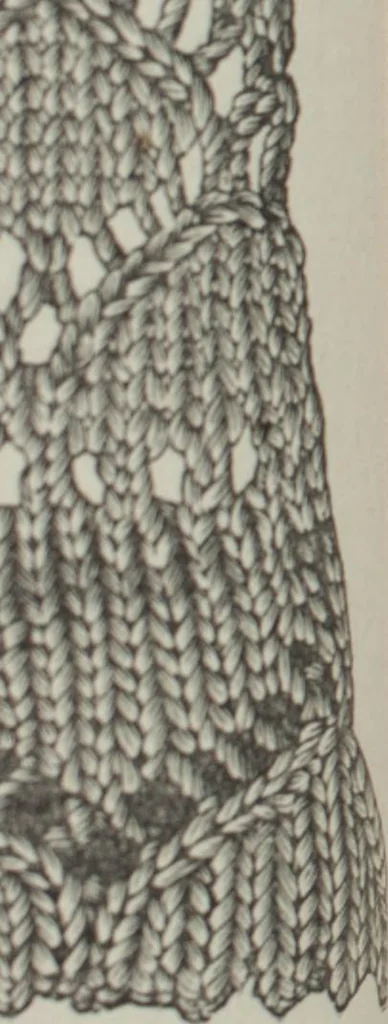 An illustration from How to use Florence knitting silk : no. 4, 1882, leaf 42