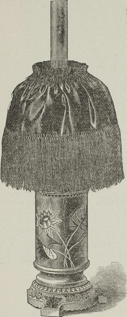 An illustration from How to use Florence knitting silk : no. 4, 1882, leaf 43