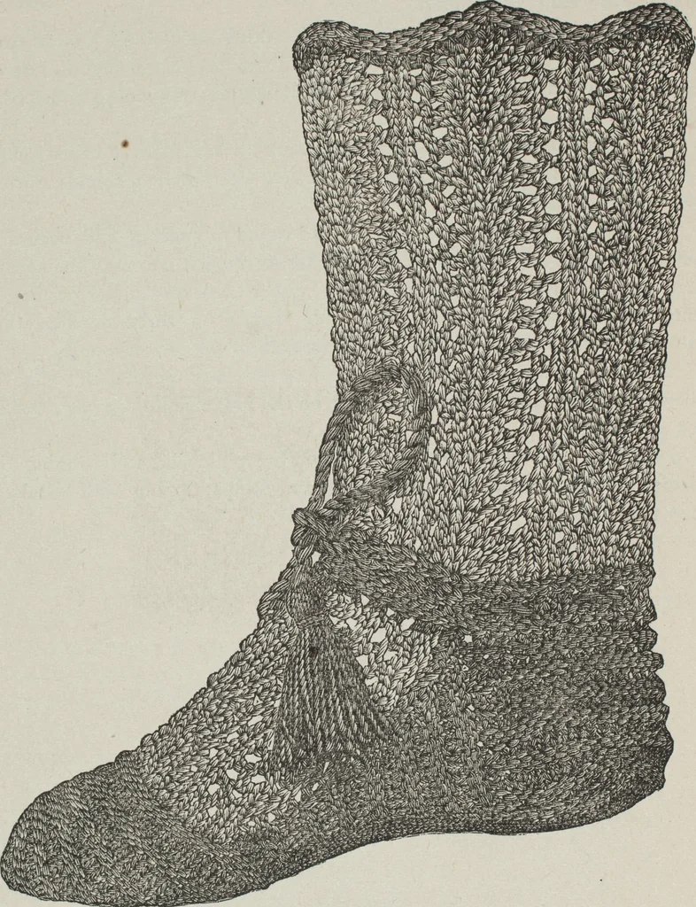 An illustration from How to use Florence knitting silk : no. 4, 1882, leaf 47