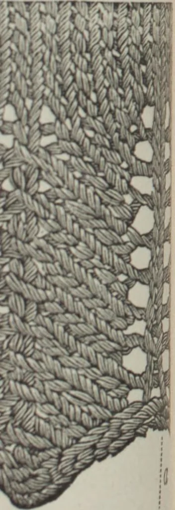 An illustration from How to use Florence knitting silk : no. 4, 1882, leaf 50