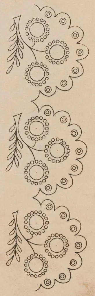 An illustration from Modes et dessins de broderie : Madame d'A... 2d année, 1818, leaf 14