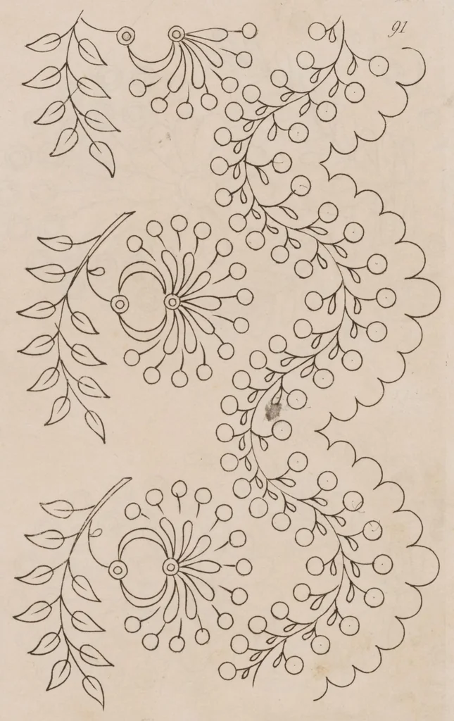 An illustration from Modes et dessins de broderie : Madame d'A... 2d année, 1818, leaf 22