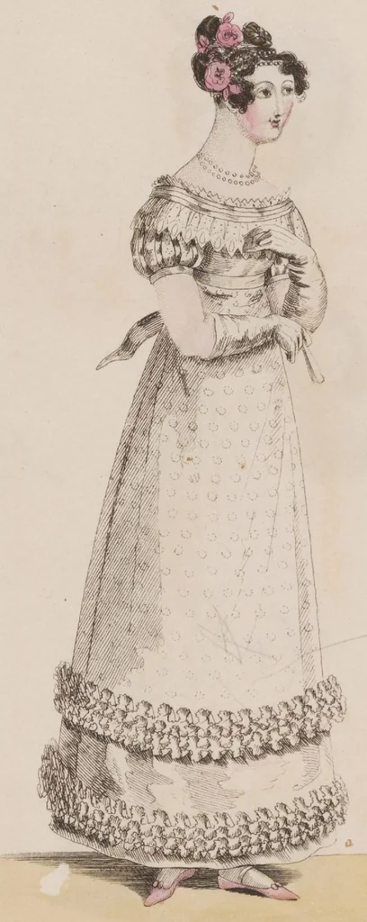 An illustration from Modes et dessins de broderie : Madame d'A... 2d année, 1818, leaf 30