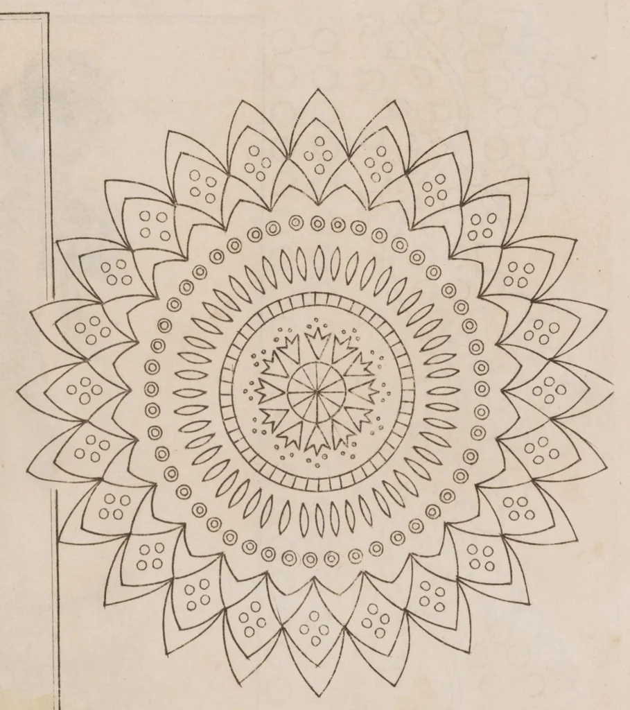 An illustration from Modes et dessins de broderie : Madame d'A... 2d année, 1818, leaf 38
