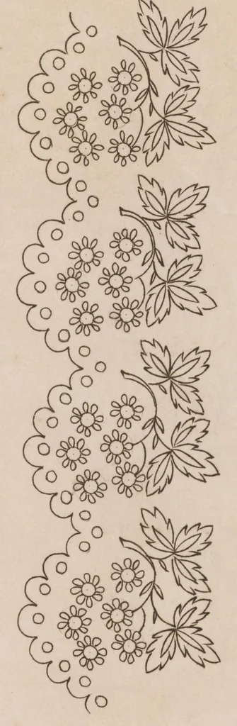 An illustration from Modes et dessins de broderie : Madame d'A... 2d année, 1818, leaf 46