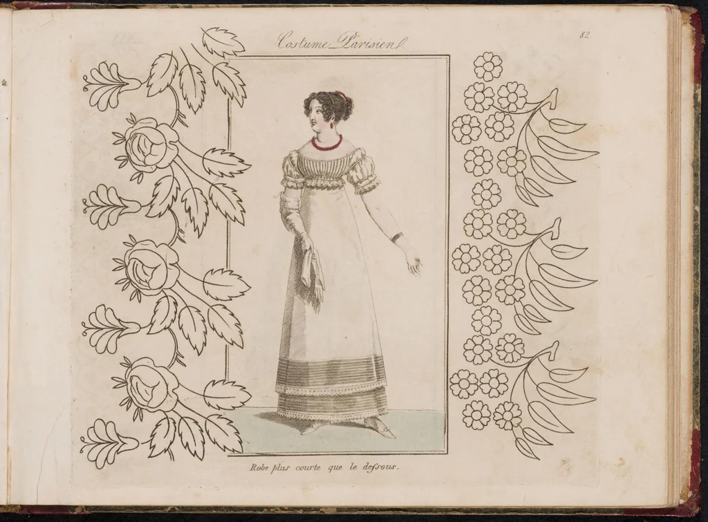 An illustration from Modes et dessins de broderie : Madame d'A... 2d année, 1818, leaf 6