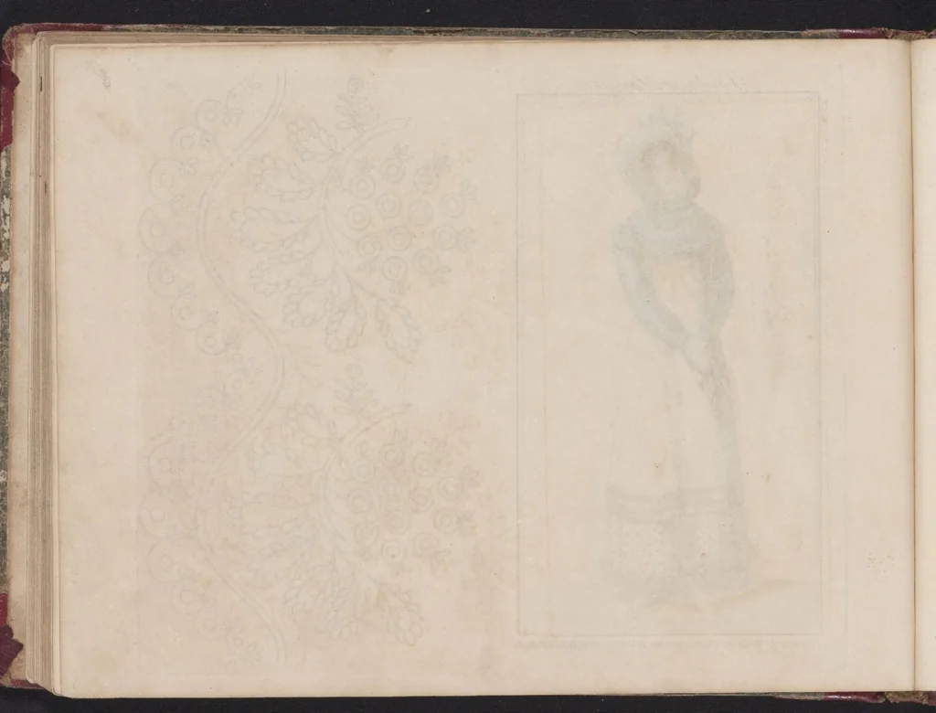 An illustration from Modes et dessins de broderie : Madame d'A... 2d année, 1818, leaf 79