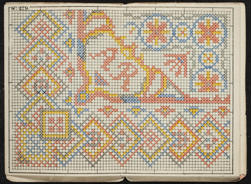 An illustration from Dessins pour broderie napolitaine, leaf 1
