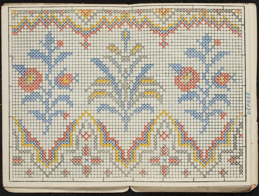 An illustration from Dessins pour broderie napolitaine, leaf 4