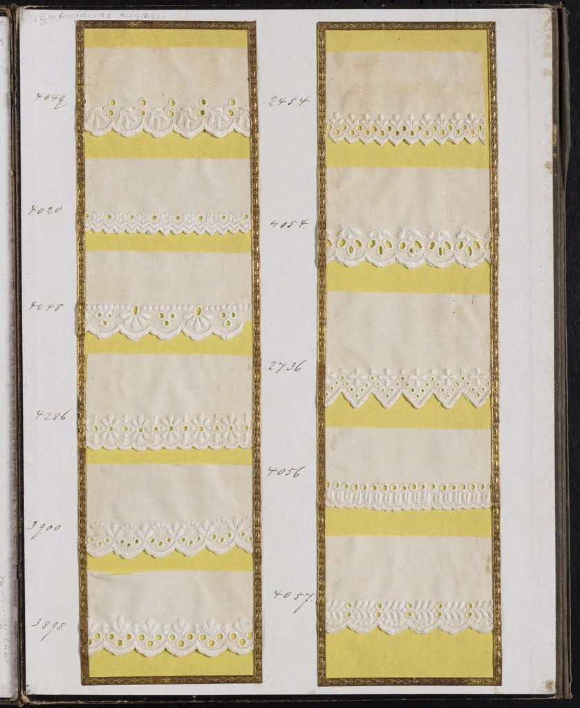 An illustration from Embroidered edgings : job lot offer, ref. 812, 1860, leaf 2