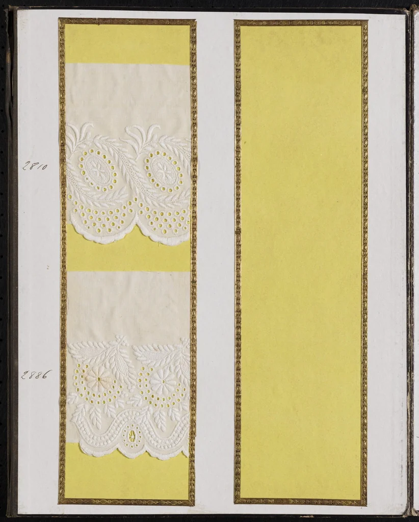 An illustration from Embroidered edgings : job lot offer, ref. 812, 1860, leaf 7