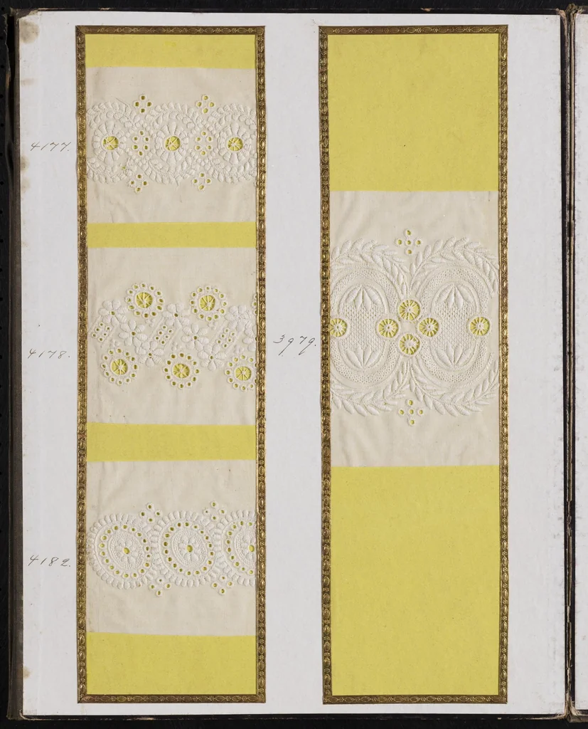 An illustration from Embroidered edgings : job lot offer, ref. 812, 1860, leaf 9