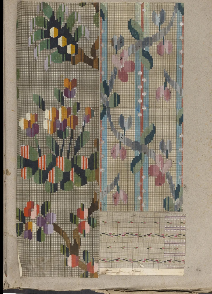 An illustration from Folio of embroidery designs, 1800, leaf 17