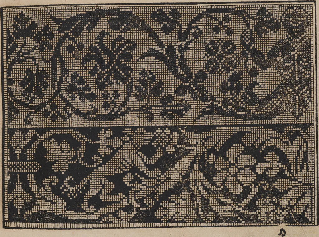 An illustration from New künstlichs Modelbuch : von allerhand artlichen und gerechten Mödeln, auff der laden zuwircken, 1589, leaf 52