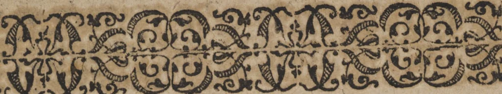 An illustration from New künstlichs Modelbuch : von allerhand artlichen und gerechten Mödeln, auff der laden zuwircken, 1589, leaf 7
