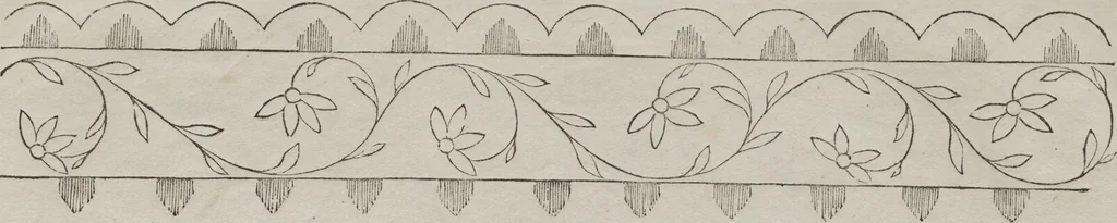 An illustration from Neue Desseins zu der beliebten Mode-arbeit in Linon, Nesseltuch und Claar, 1792, leaf 10