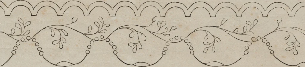 An illustration from Neue Desseins zu der beliebten Mode-arbeit in Linon, Nesseltuch und Claar, 1792, leaf 12