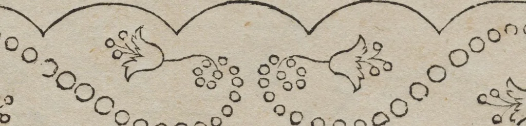 An illustration from Neue Desseins zu der beliebten Mode-arbeit in Linon, Nesseltuch und Claar, 1792, leaf 12
