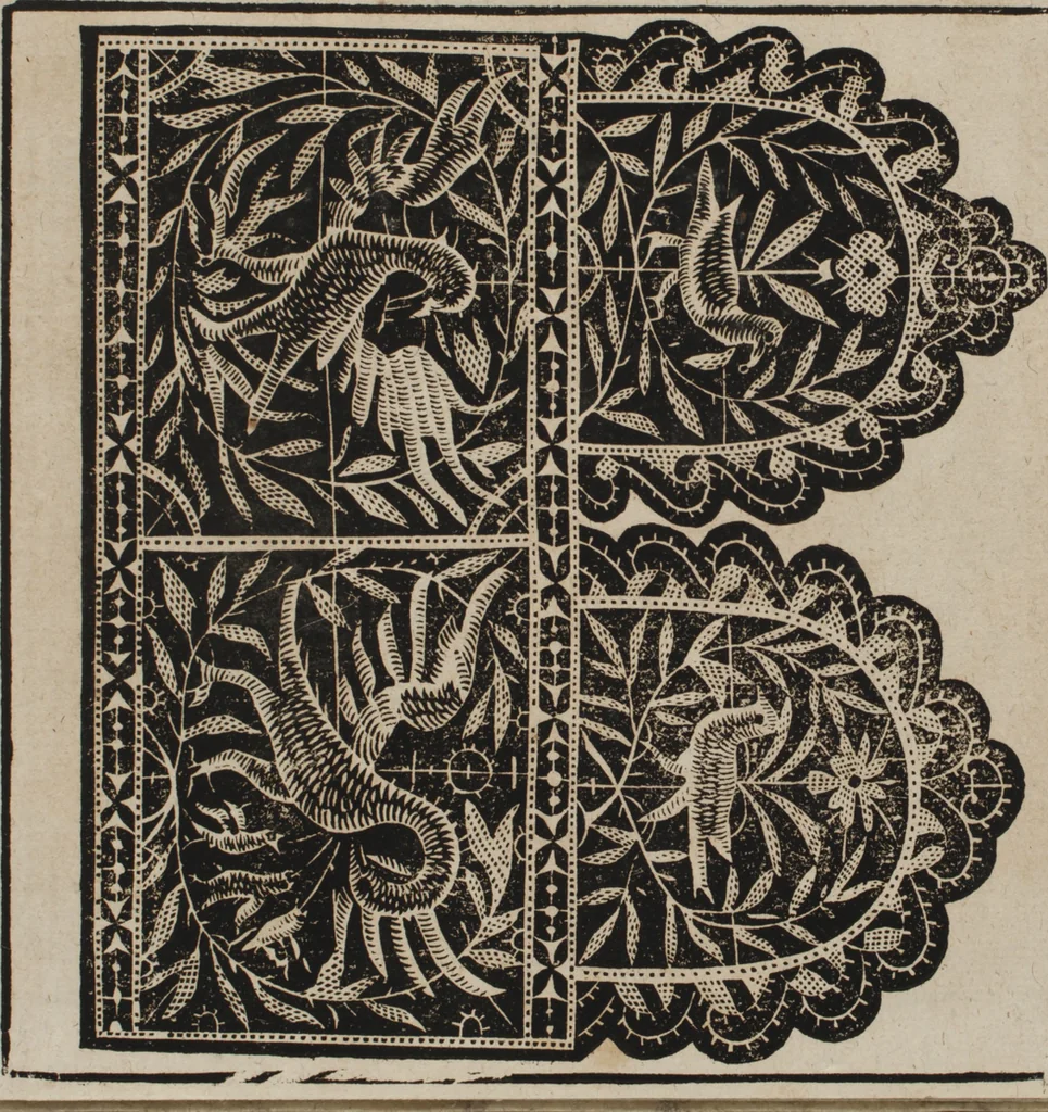An illustration from New Modelbuch. Von allerhand sonderbarn schönen Mödeln..., 1592, leaf 8