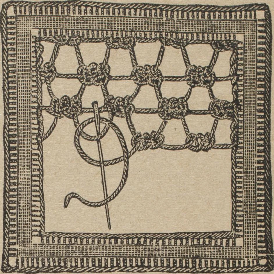 An illustration from Florence home needle-work, 1892, leaf 74