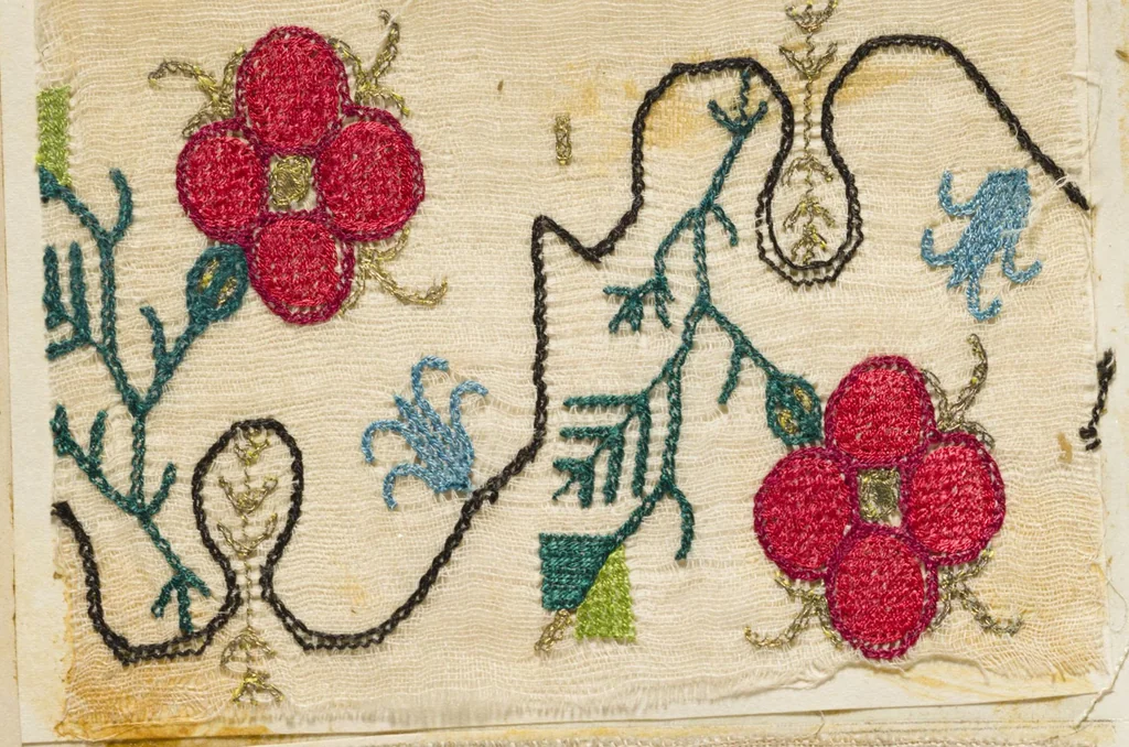 An illustration from [Embroidery sample book], 1800, leaf 11