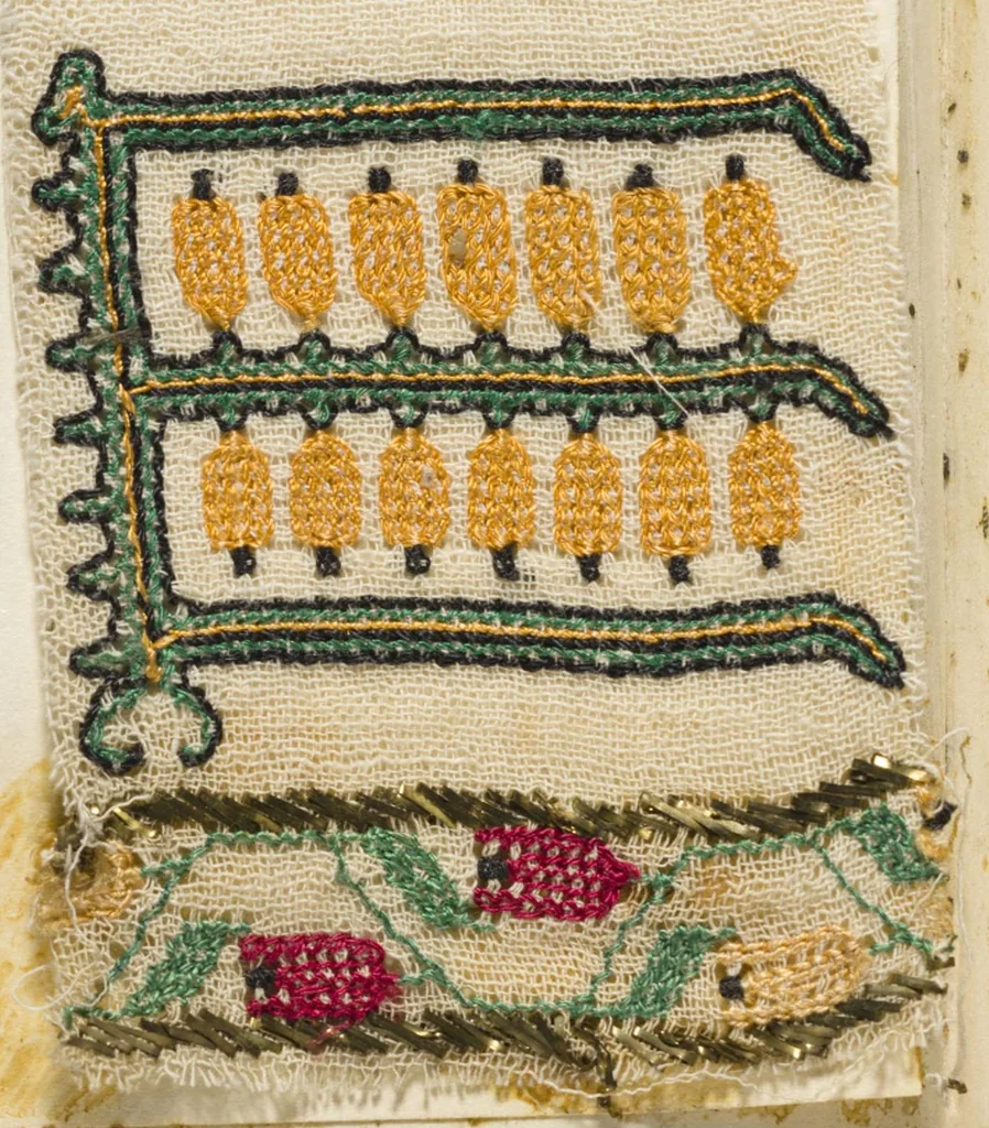 An illustration from [Embroidery sample book], 1800, leaf 11