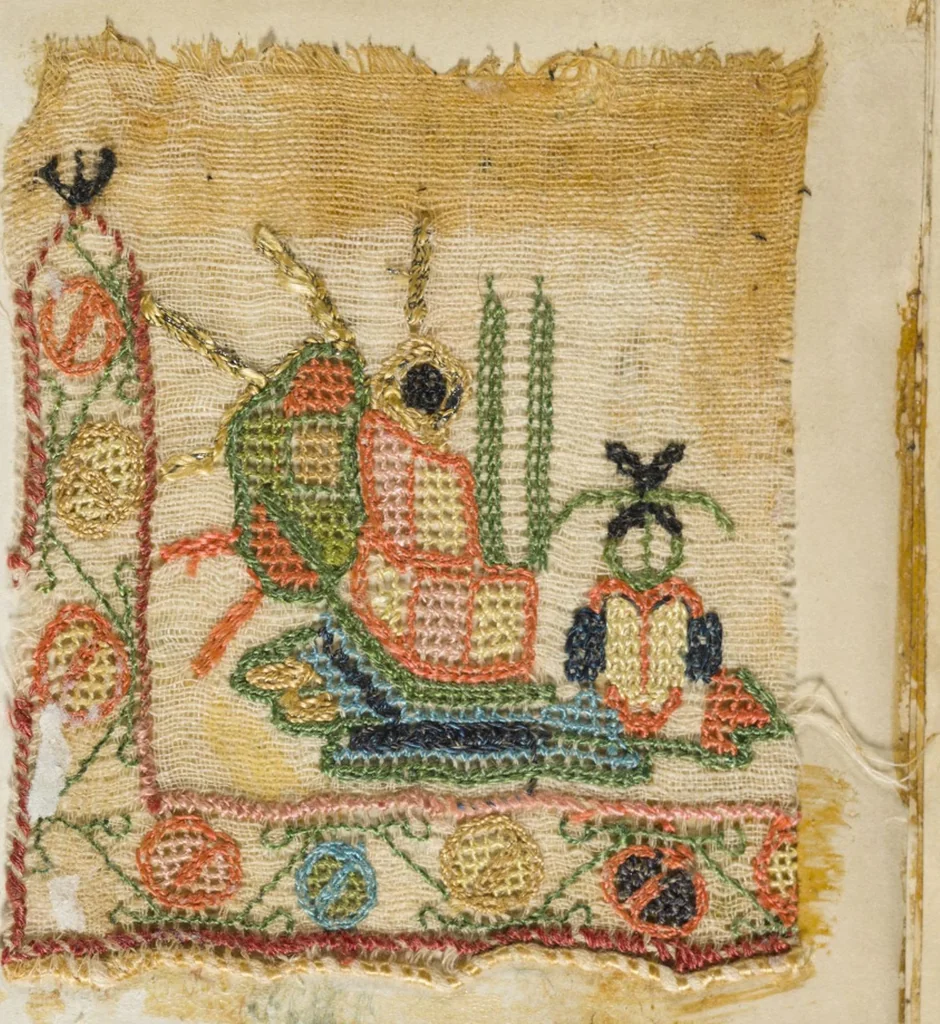 An illustration from [Embroidery sample book], 1800, leaf 16