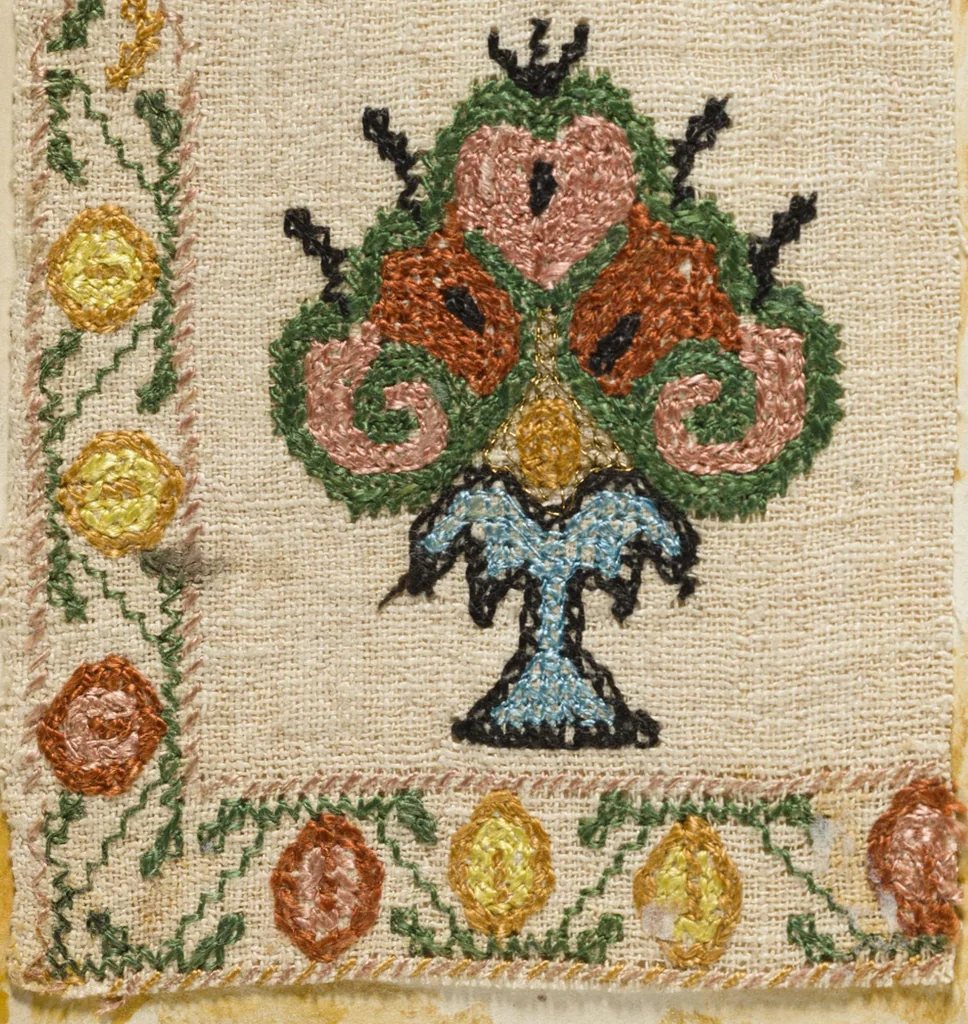 An illustration from [Embroidery sample book], 1800, leaf 19