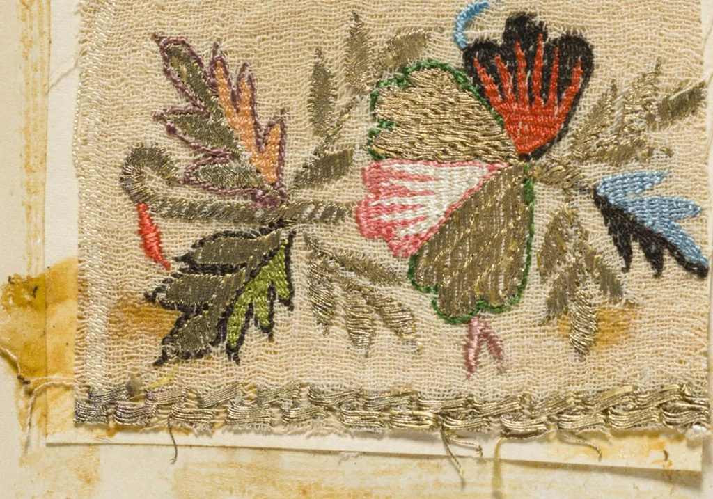 An illustration from [Embroidery sample book], 1800, leaf 21
