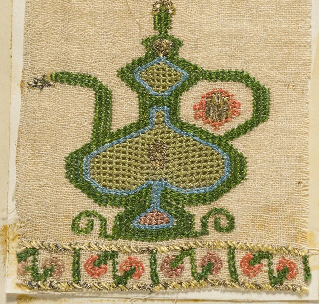 An illustration from [Embroidery sample book], 1800, leaf 21